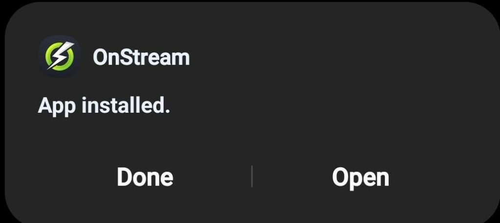 Onstream installed